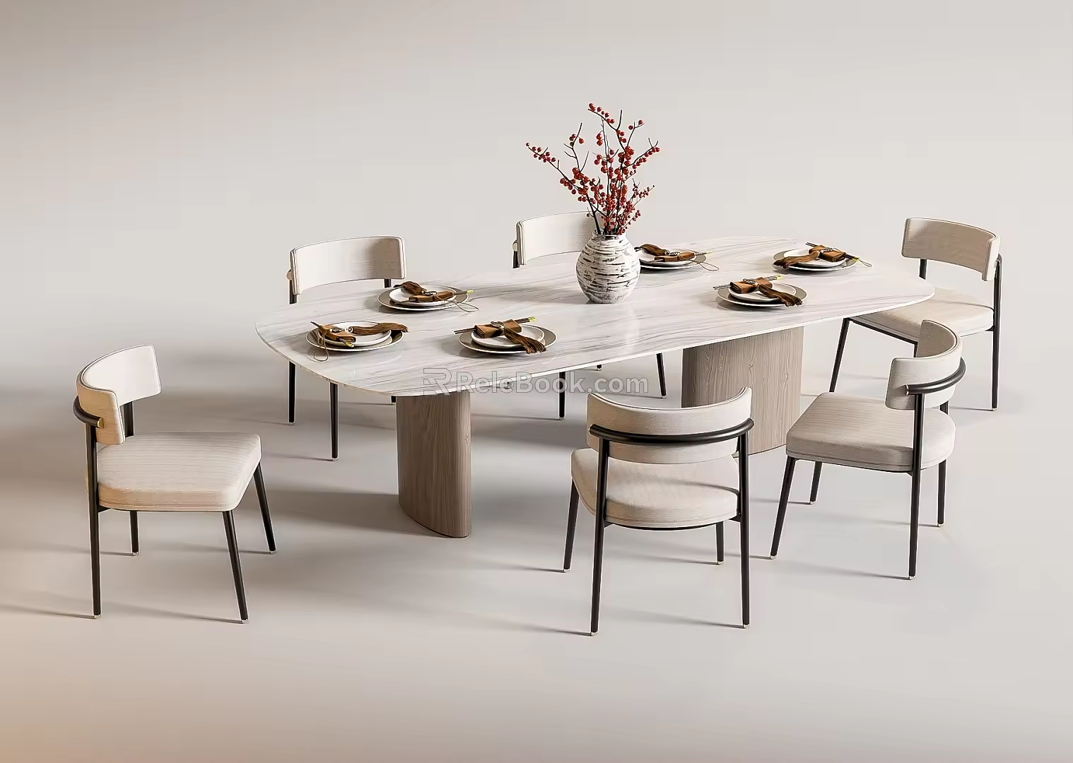 New Dining Table and Chair 3d model