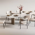 New Dining Table and Chair 3d model