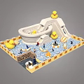 Indoor Play Equipment With Slide Yellow Duck Decorations And Ball Pit For Kids