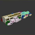 Modular Industrial Transport Vehicle With Multiple Wheeled Units White Black Design