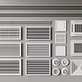 Various Types Of Air Conditioner Vents With Different Grille Designs For Home