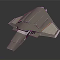 Futuristic Silver Spacecraft With Triangular Shape And Streamlined Design For Space Exploration