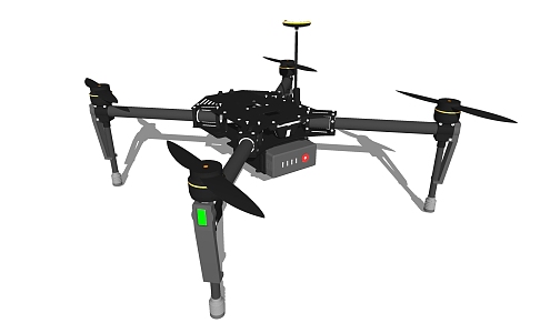 Modern UAV aerial camera DJI UAV 3d model