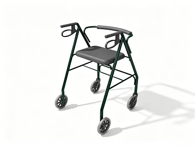 Industrial Equipment Walker With Four Wheels Armrests Comfortable Seat And Stable Frame 3d model
