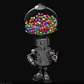 Robot Game And Movie Character With Transparent Head Filled Colorful Candies