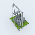 Industrial Equipment Structure With Metal Frame Transformer Pipes And Electrical Components