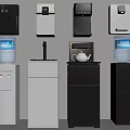 Modern Black And White Water Dispensers With Stylish Floor Standing Design