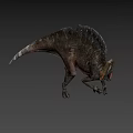 Realistic Spinosaurus Game Movie Character With Sail Back And Open Mouth