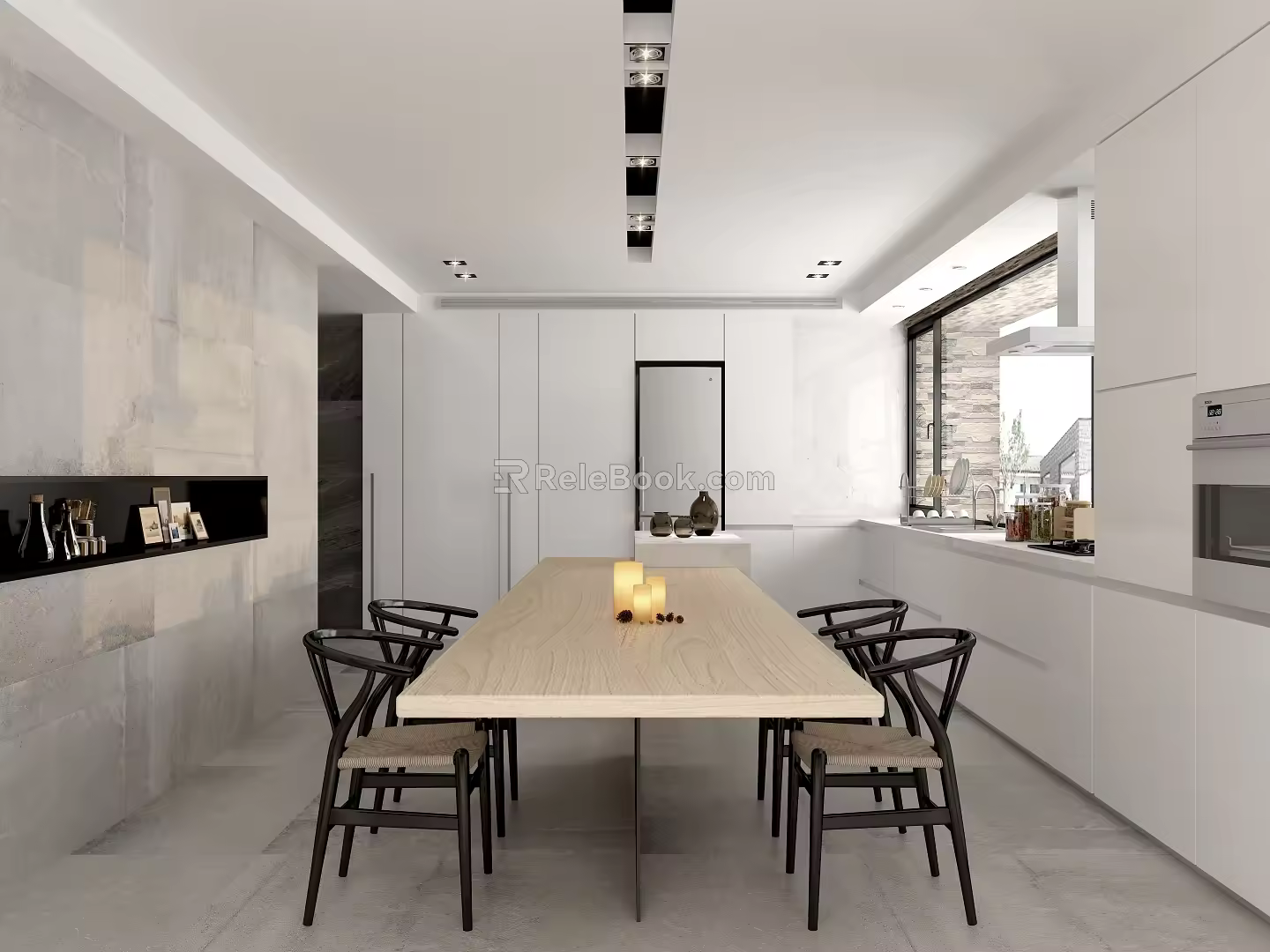 Dining Room Table and Chair 3d model