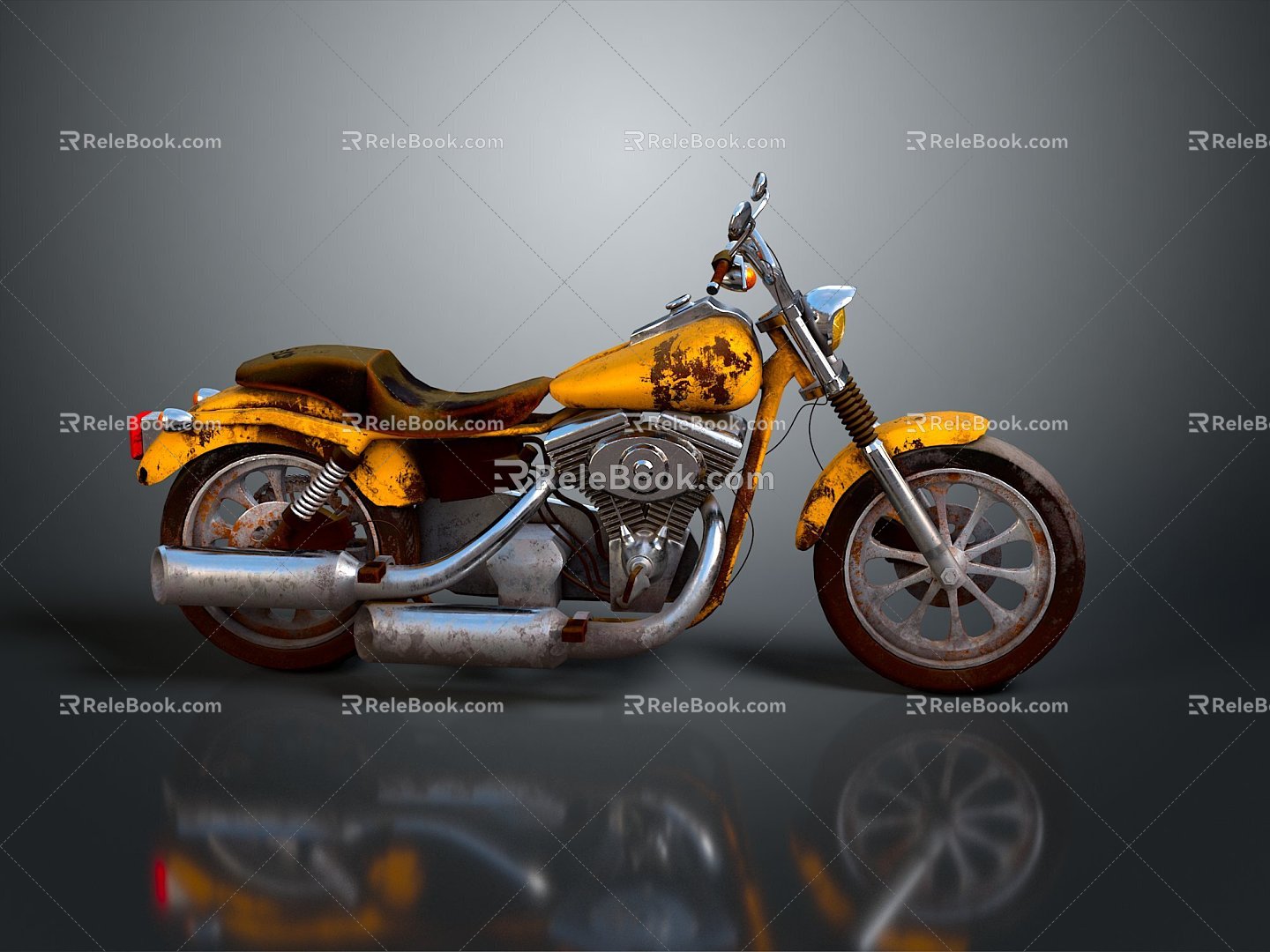 Motorcycle Two-wheeled Motorcycle Cross-country Motorcycle Road Race Motorcycle Motor Vehicle Transport 3d model