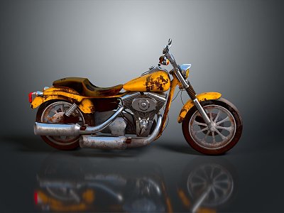 Motorcycle Two-wheeled Motorcycle Cross-country Motorcycle Road Race Motorcycle Motor Vehicle Transport 3d model