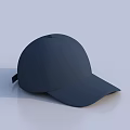 Dark Blue Stylish Baseball Cap With Simple Design On Light Background 3d model