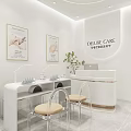 Modern Bright White Beauty Salon Interior With Nail Workstations And Elegant Reception Space Design