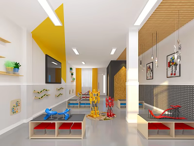 Modern Kindergarten Toy Room 3d model