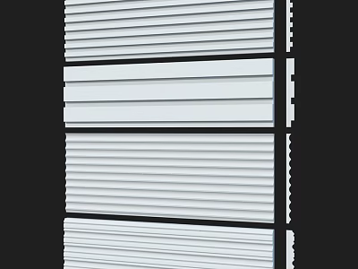 Modern Layered Slatted Components Featuring Horizontal And Vertical Structure Design 3d model