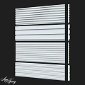 Modern Layered Slatted Components Featuring Horizontal And Vertical Structure Design