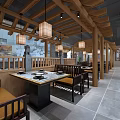 New Chinese Hot Pot Shop 3d model