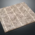 Simple Textured Beige Square Rug with Striped Woven Design for Home Decor