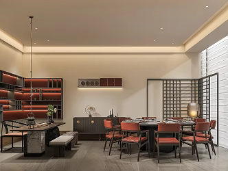 New Chinese Restaurant Chinese Restaurant Large Room 3d model