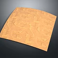 Dry Yellow Textured Terrain Surface With Natural Cracked Patterns And Rough Texture 3d model
