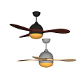 Nordic ceiling fan lamp 3d model