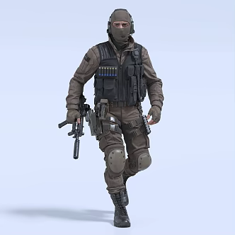Special Forces Soldiers Police Military Special Forces 3d model