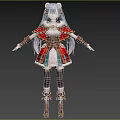 Woman with long hair wearing decorative cape detailed dress and stylish designed boots