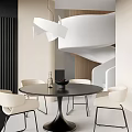 Modern Dining Table and Chair Combination Table Jewelry Ornaments 3d model