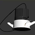 Modern Black And White Recessed Ceiling Light Fixture For Home Interiors
