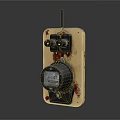 Vintage Electric Meter Appliance With Dial Knob Wires On Beige Panel