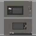 Modern Wooden TV Wall Unit With Built-in TV Storage Shelves And Decorative Items