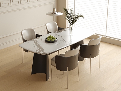 Modern Dining Table and Chair Combination Dining Chair Single Chair model