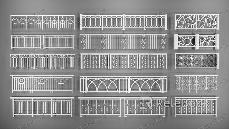 Modern guardrail wrought iron handrail model