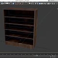 Wooden Open Cabinet With Multiple Shelves For Modern Storage Solutions