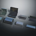 Various Design Storage Boxes With Different Colors And Metallic Finish