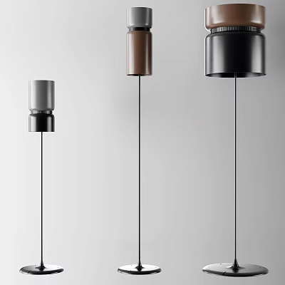 Modern Minimalist Floor Lamps in Gray Brown Black for Home Interior Decor 3d model