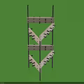 Multi Tier Storage Rack with Black Frame and White Shelves for Home Organization