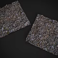 Square Stone Wood Panels With Small Pebbles And Natural Gray Brown Texture