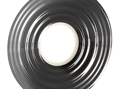 Modern Black Circular Wall Lamp With Ring Design For Home Interior Lighting 3d model