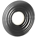 Modern Black Circular Wall Lamp With Ring Design For Home Interior Lighting