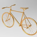 Elegant Golden Bicycle Decorative Ornament Set For Modern Home Decor