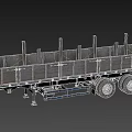 Heavy Duty Flatbed Truck With Stakes For Commercial Cargo Transport