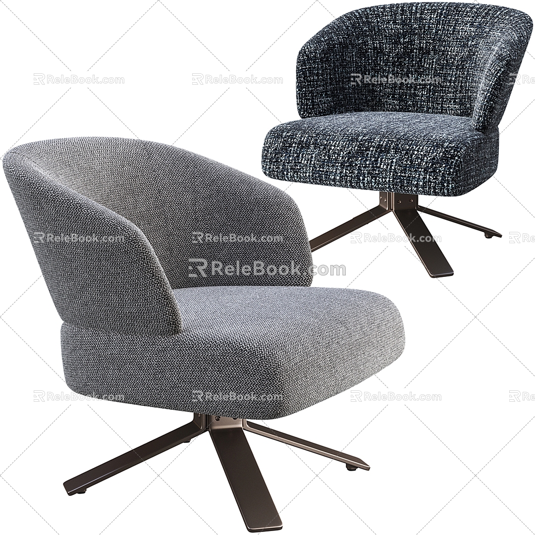 Minotti Reeves small size armchair 3d model