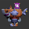 Modern game character mech warrior mech soldier machine armor mechanical armor 3d model