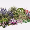 Colorful Garden Flowers With Various Plant Types And Vibrant Blooms