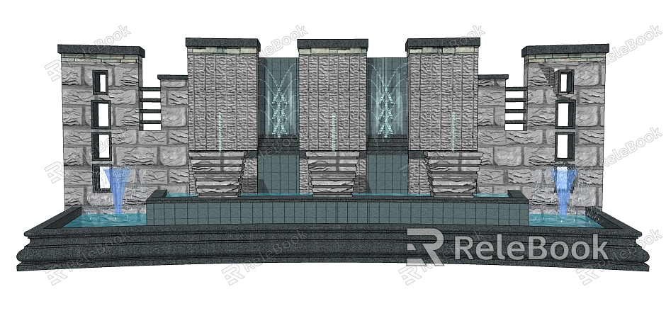 New Chinese style landscape wall model