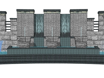 New Chinese style landscape wall model