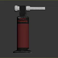 Red And Black Hydraulic Jack With Silver Handle For Lifting Equipment 3d model