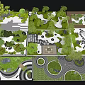 Creative Garden Ornament Design With Various Layouts Stone Paths And Green Plants