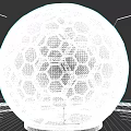Garden Landscape Decorative Sphere With Honeycomb Hollow Design And Black Base